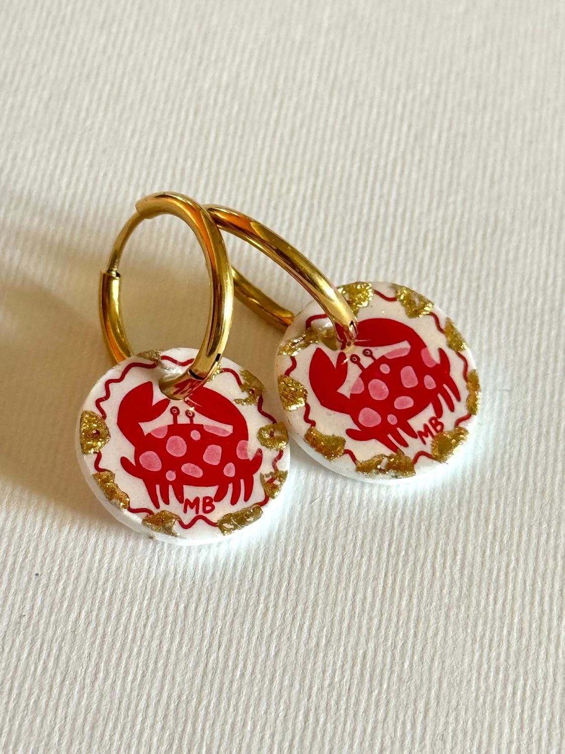 Daily Charm Crab rojo 